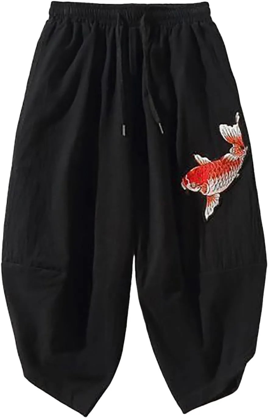 Alalaso Mens Long Pants Drawstring Stretch Trendy Cotton Linen Casual Summer Wicking Breathable Solid Color Beach Trousers