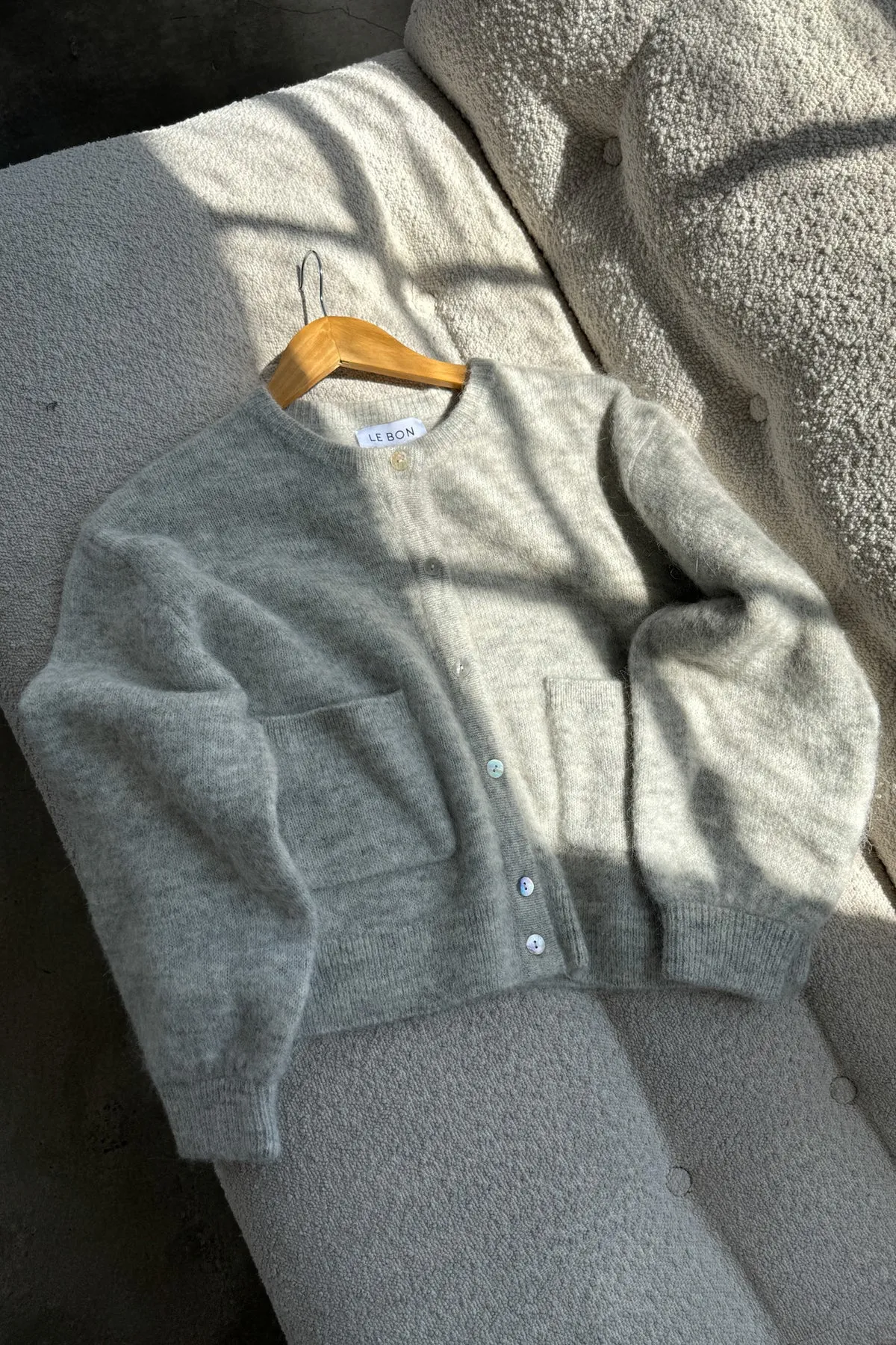 Amélie Alpaca Cardigan | Light Grey