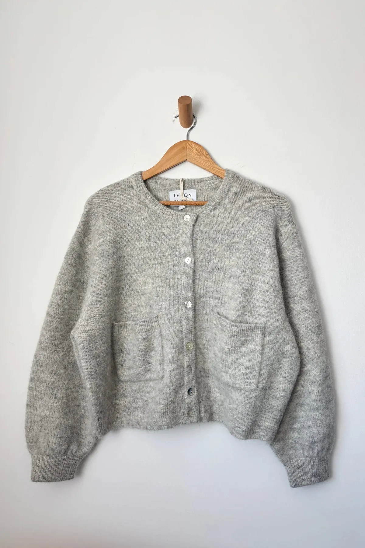 Amélie Alpaca Cardigan | Light Grey