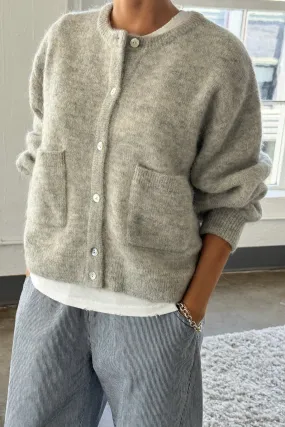 Amélie Alpaca Cardigan | Light Grey