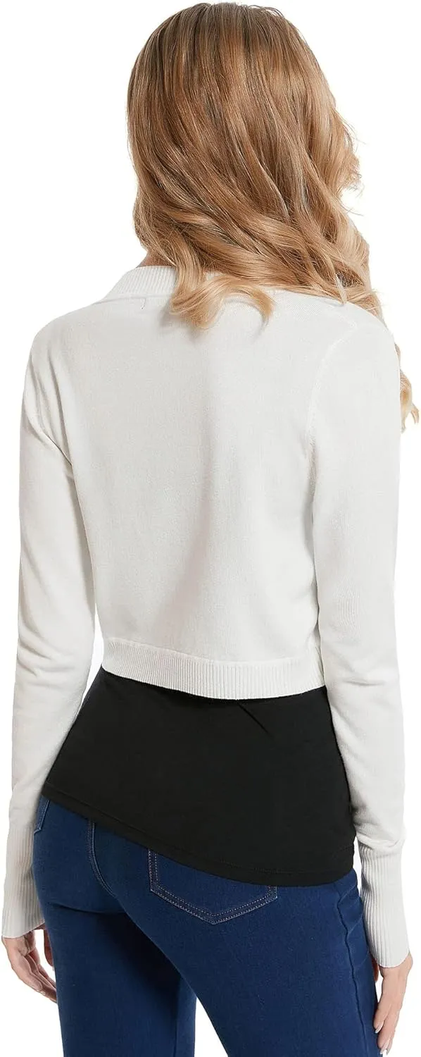 AmlieBoutik Women Long Sleeve Light Knit Bolero Shrug Cardigan