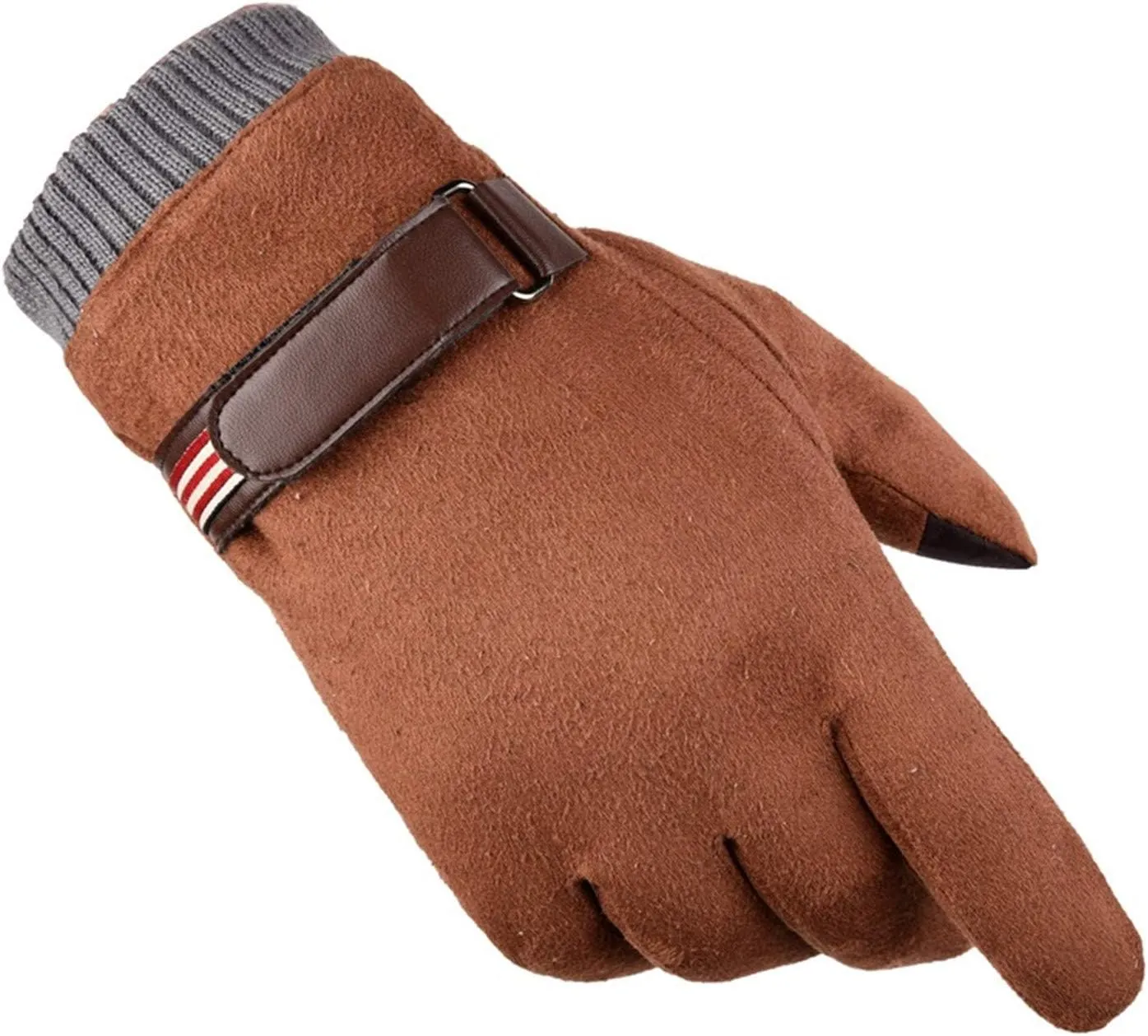 Andongnywell Mens Suede Gloves Winter Touch Screen Gloves Warmer Texting Gloves Winter Thick Drive Gloves