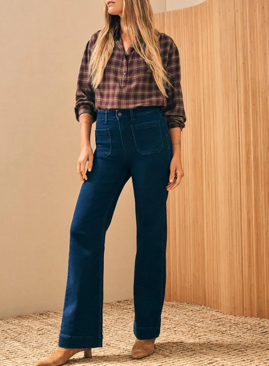 Astylish Women's Wide Leg Jeans High Waisted Stretchy Straight Leg Jeans Loose Trendy Denim Pants with Pocket