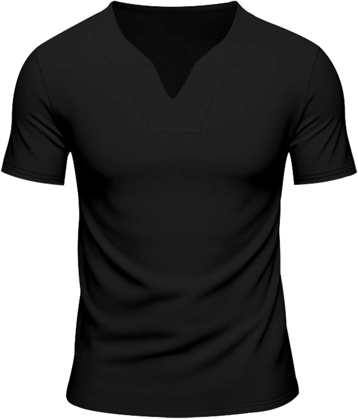 Athletic Shirts for Men Short Sleeve V Neck Basic Shirt Summer Quick Dry Casual Comfy Running Workout Pullover Tops