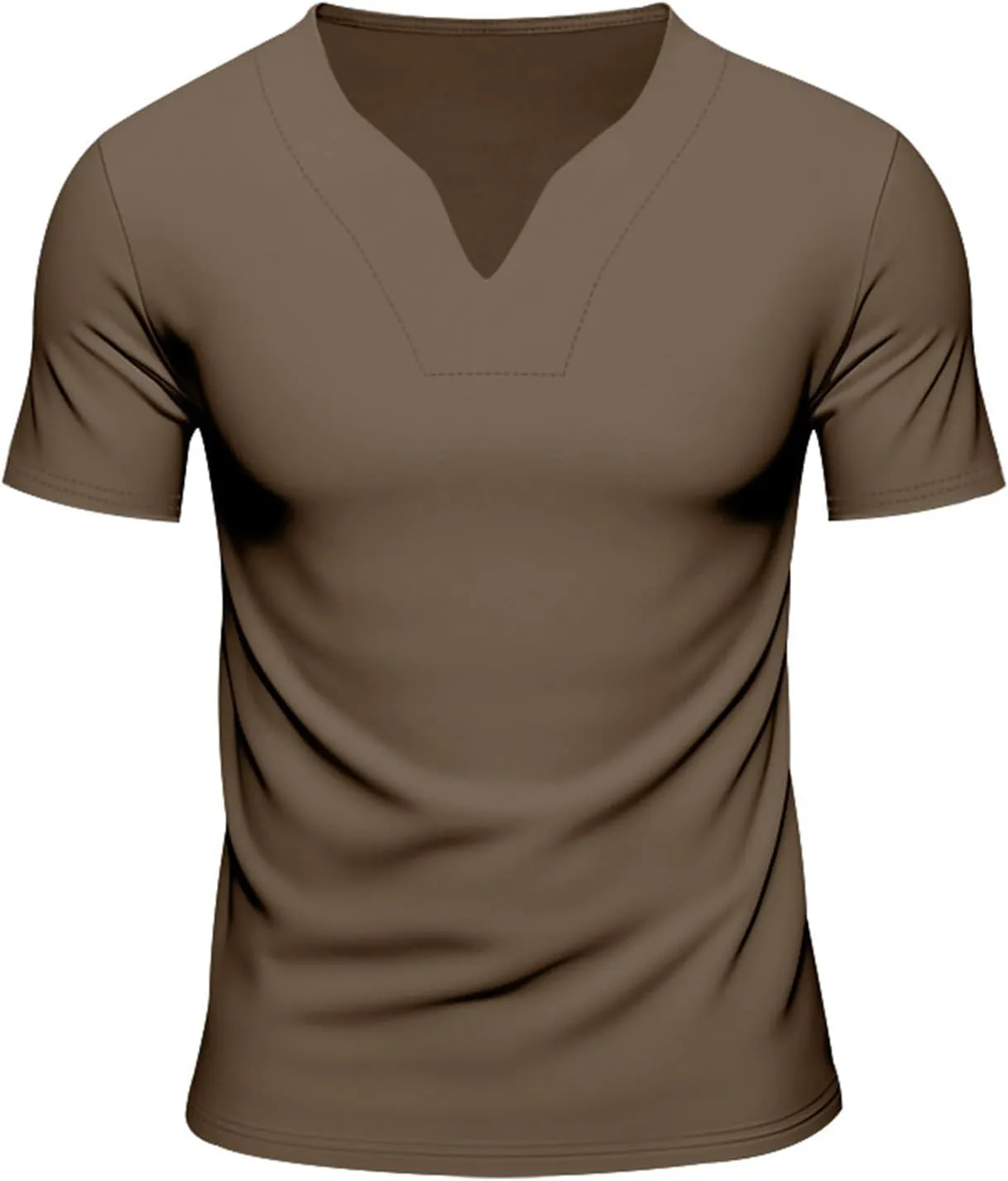 Athletic Shirts for Men Short Sleeve V Neck Basic Shirt Summer Quick Dry Casual Comfy Running Workout Pullover Tops