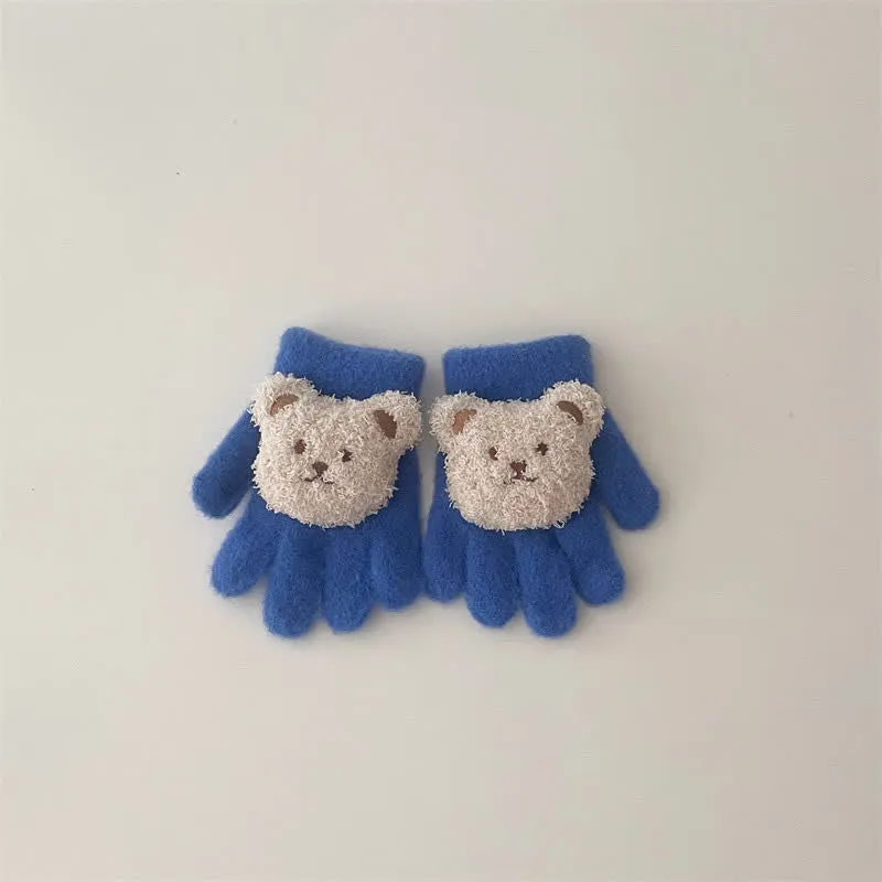 Baby Toddler 3D Bear Fleece Gloves