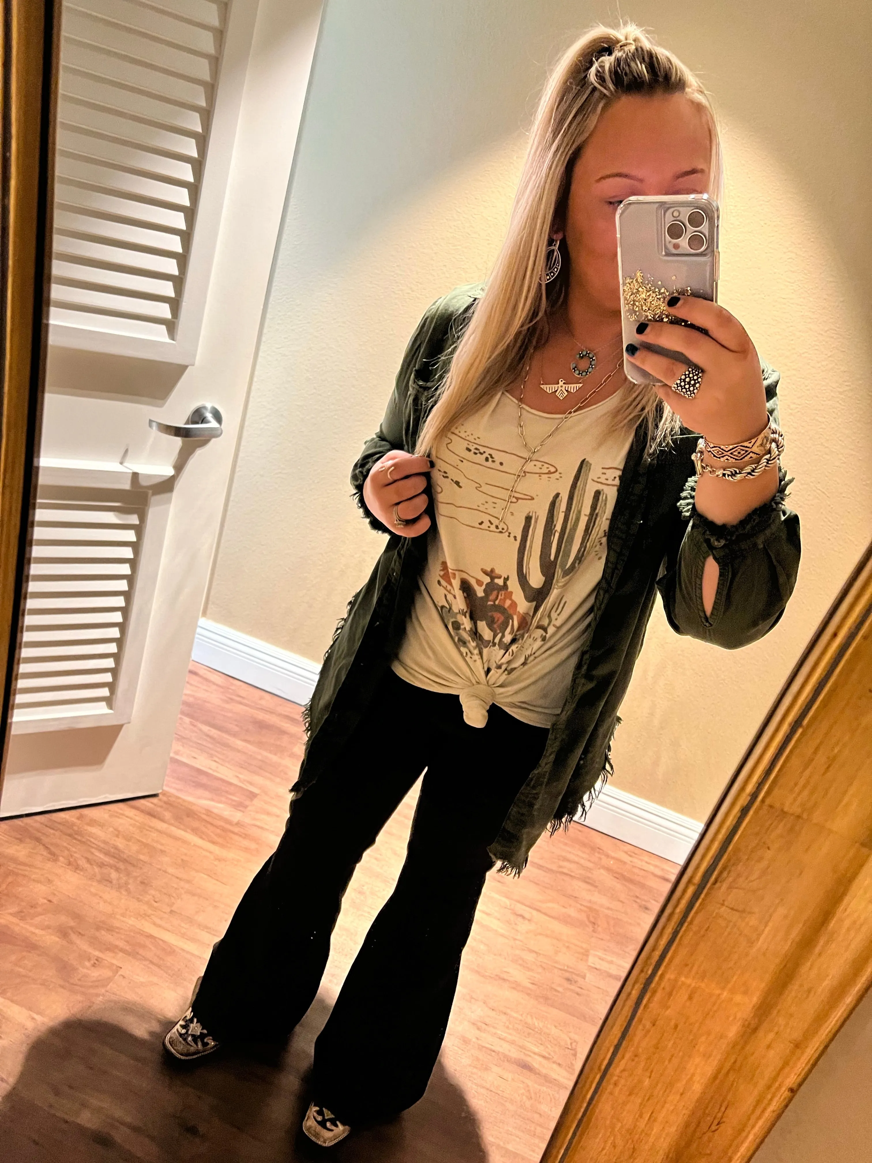 Bella Black Flare Jeans