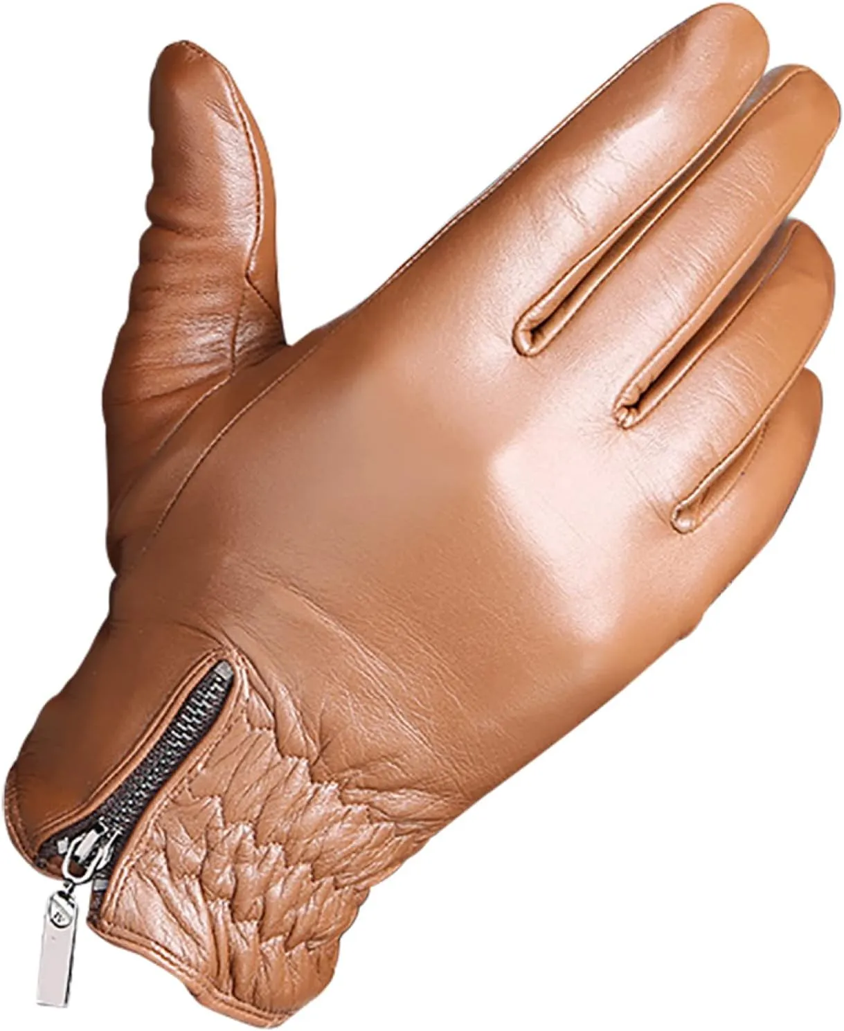 CAKERS Men Leather Driving Gloves|Winter Sheepskin Touchscreen Gloves|Cold Weather Warm Gloves For Outdoor Activities