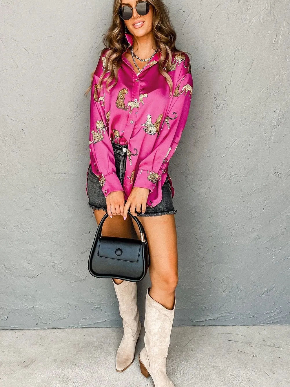 Casual Leopard Print Top