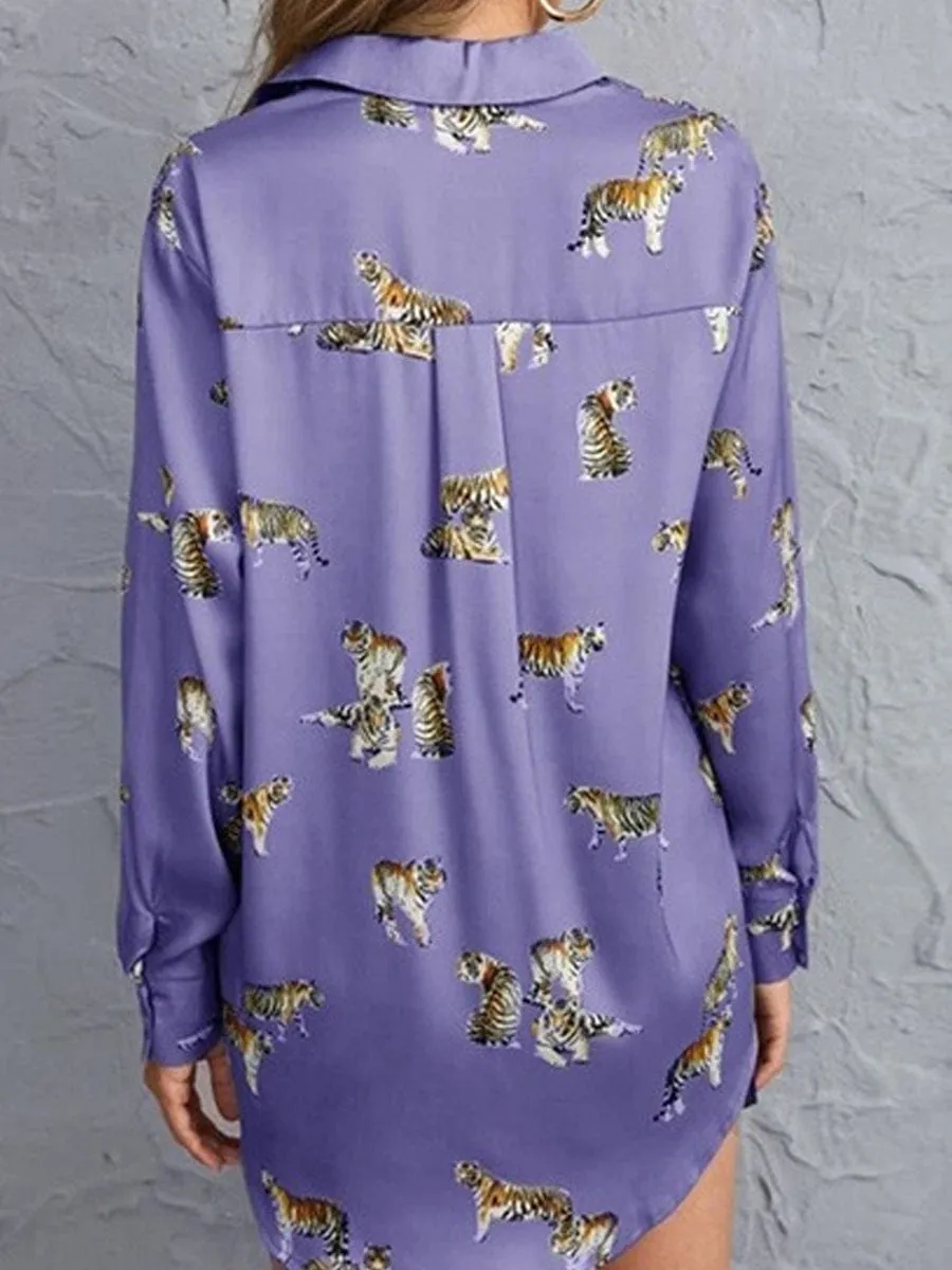 Casual Leopard Print Top