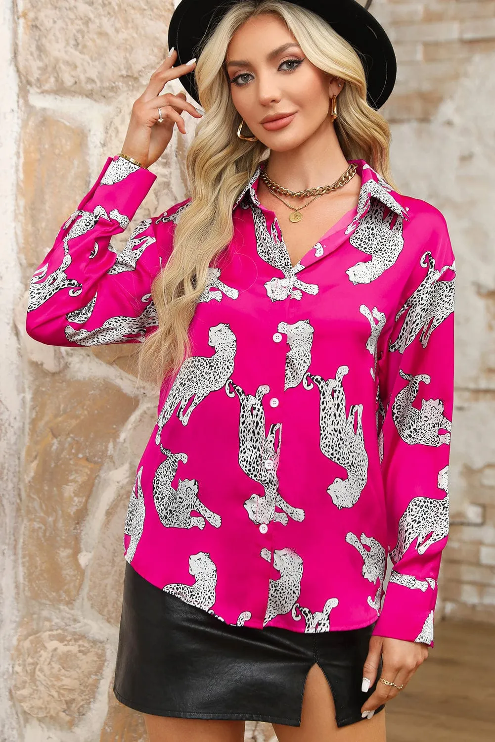 Casual Leopard Print Top