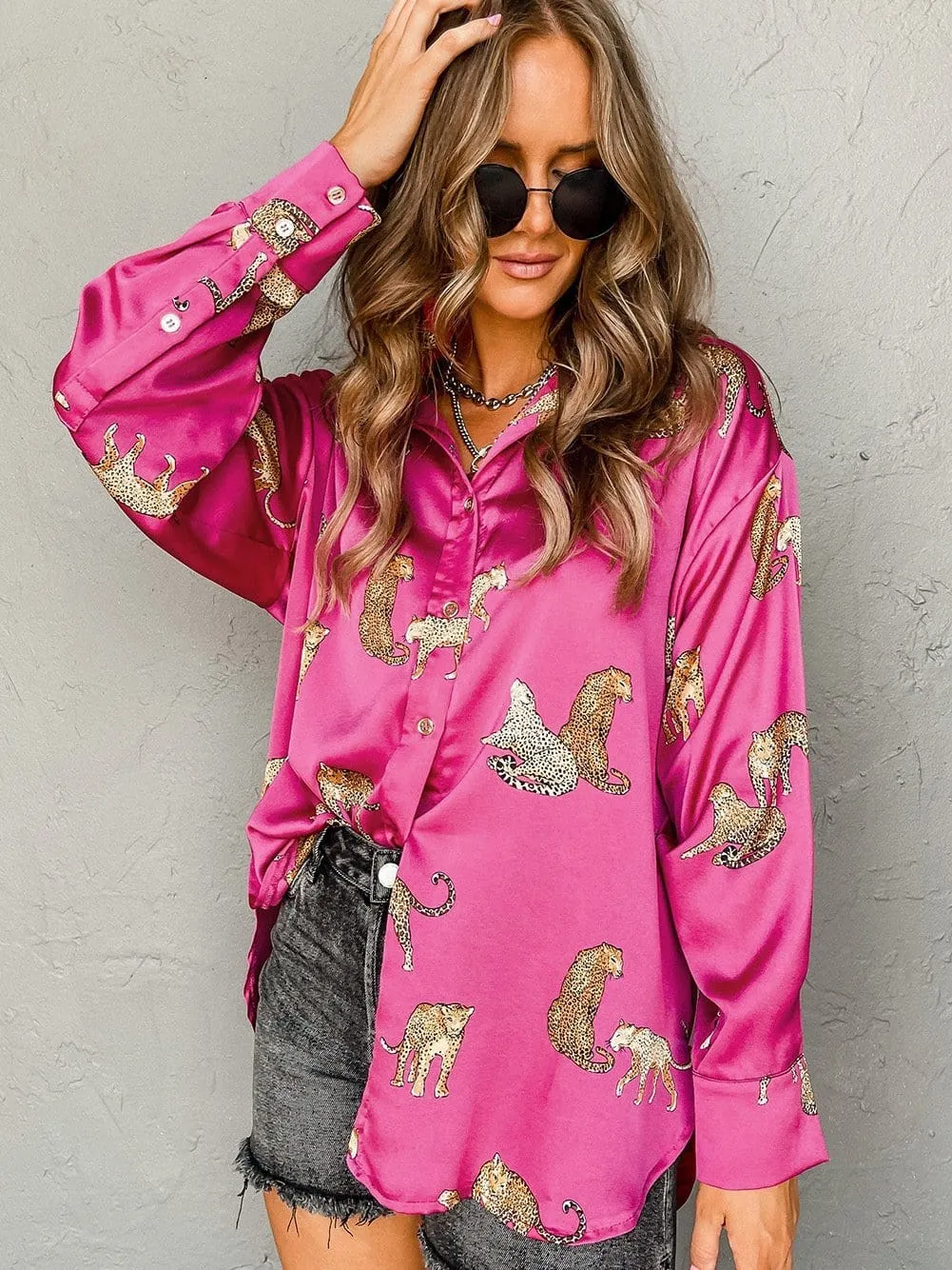 Casual Leopard Print Top