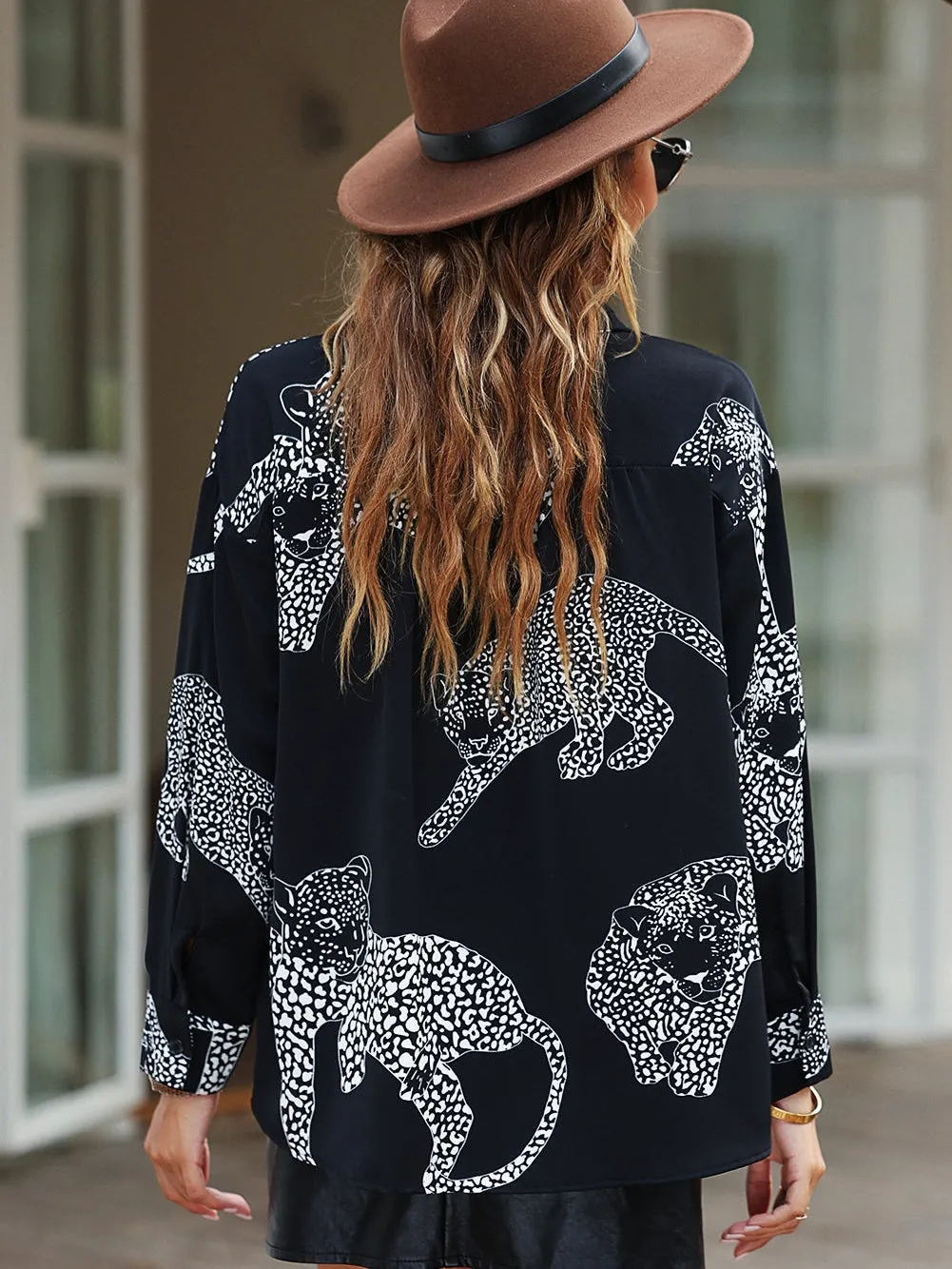 Casual Leopard Print Top