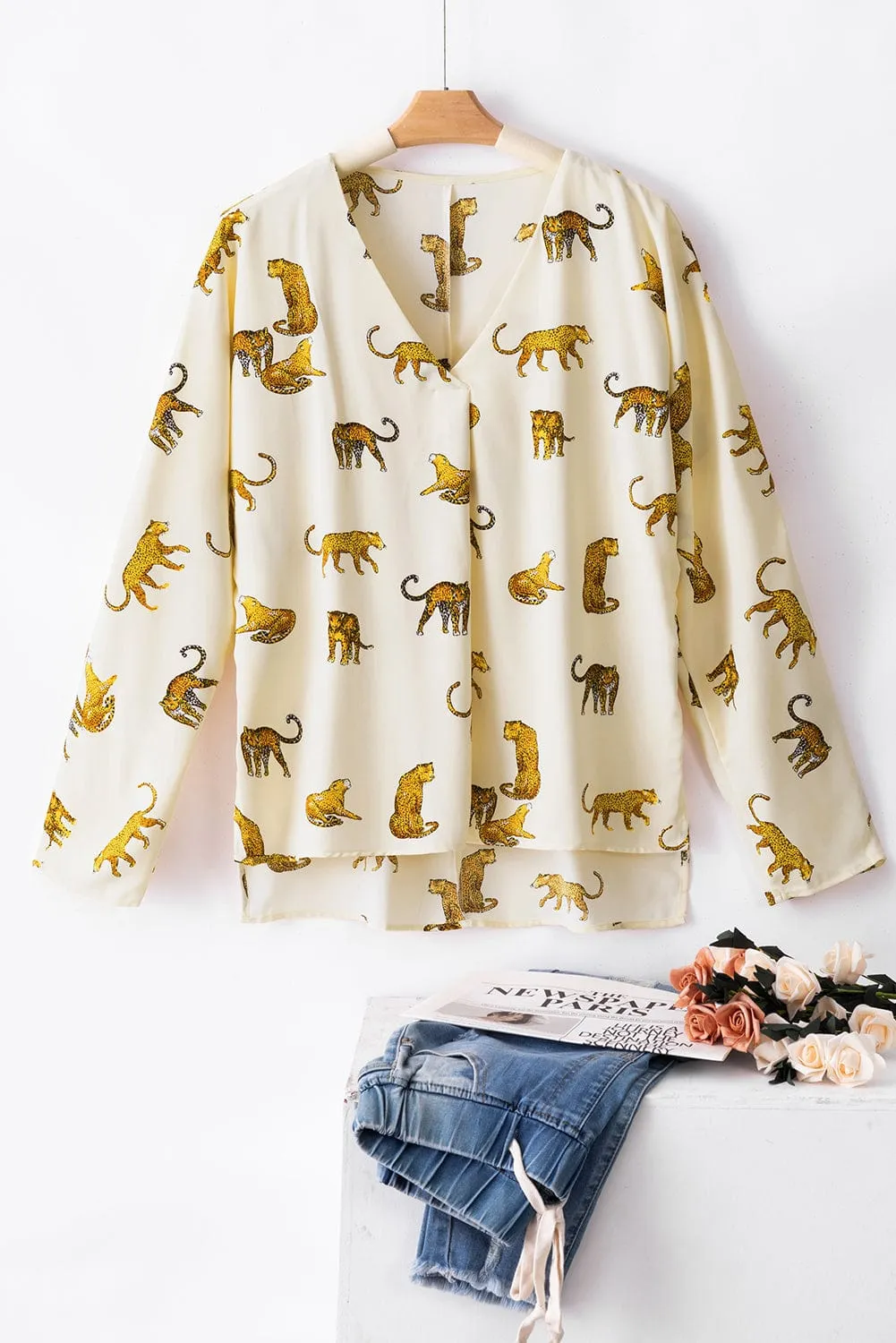 Casual Leopard Print Top