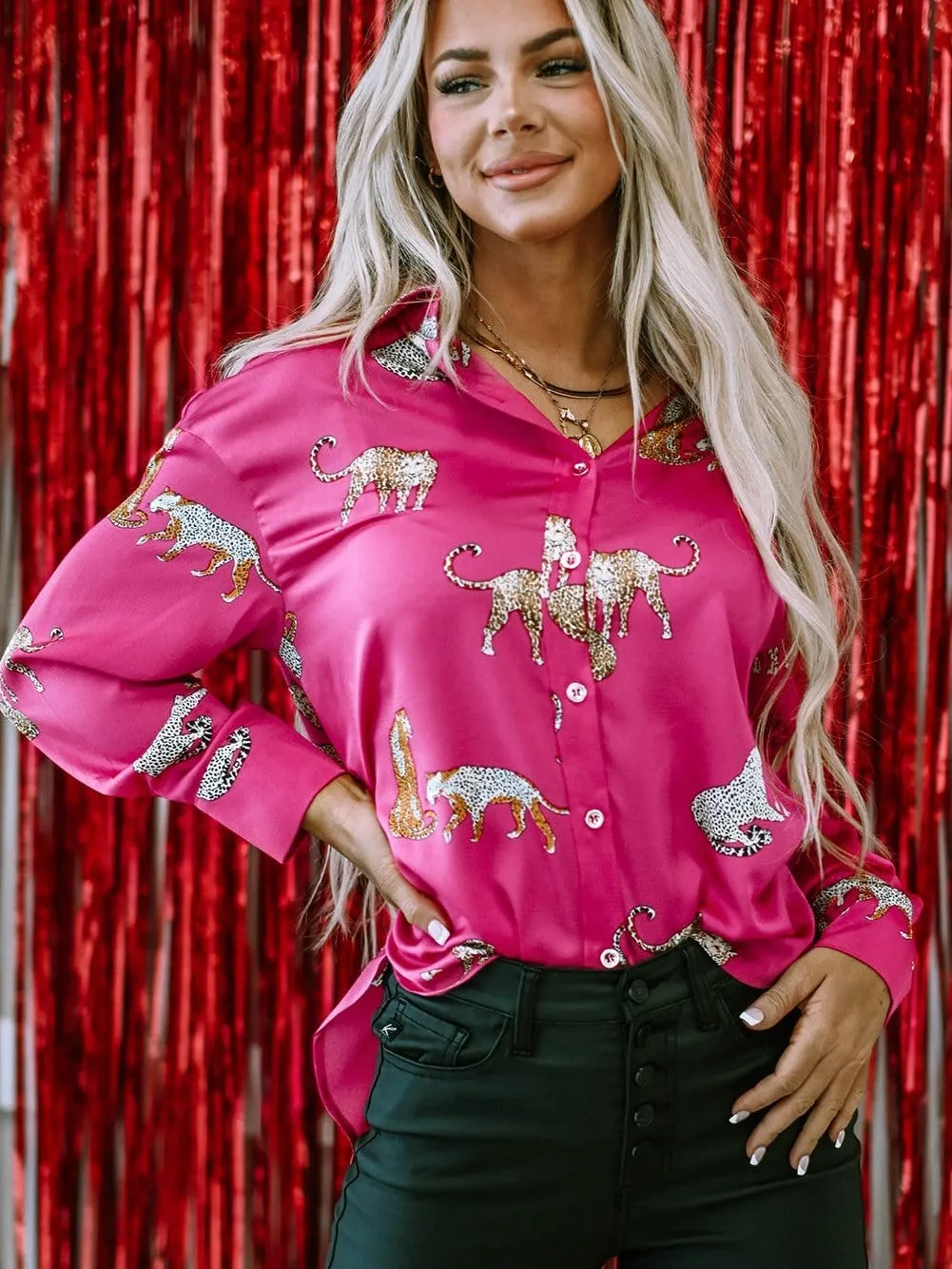 Casual Leopard Print Top