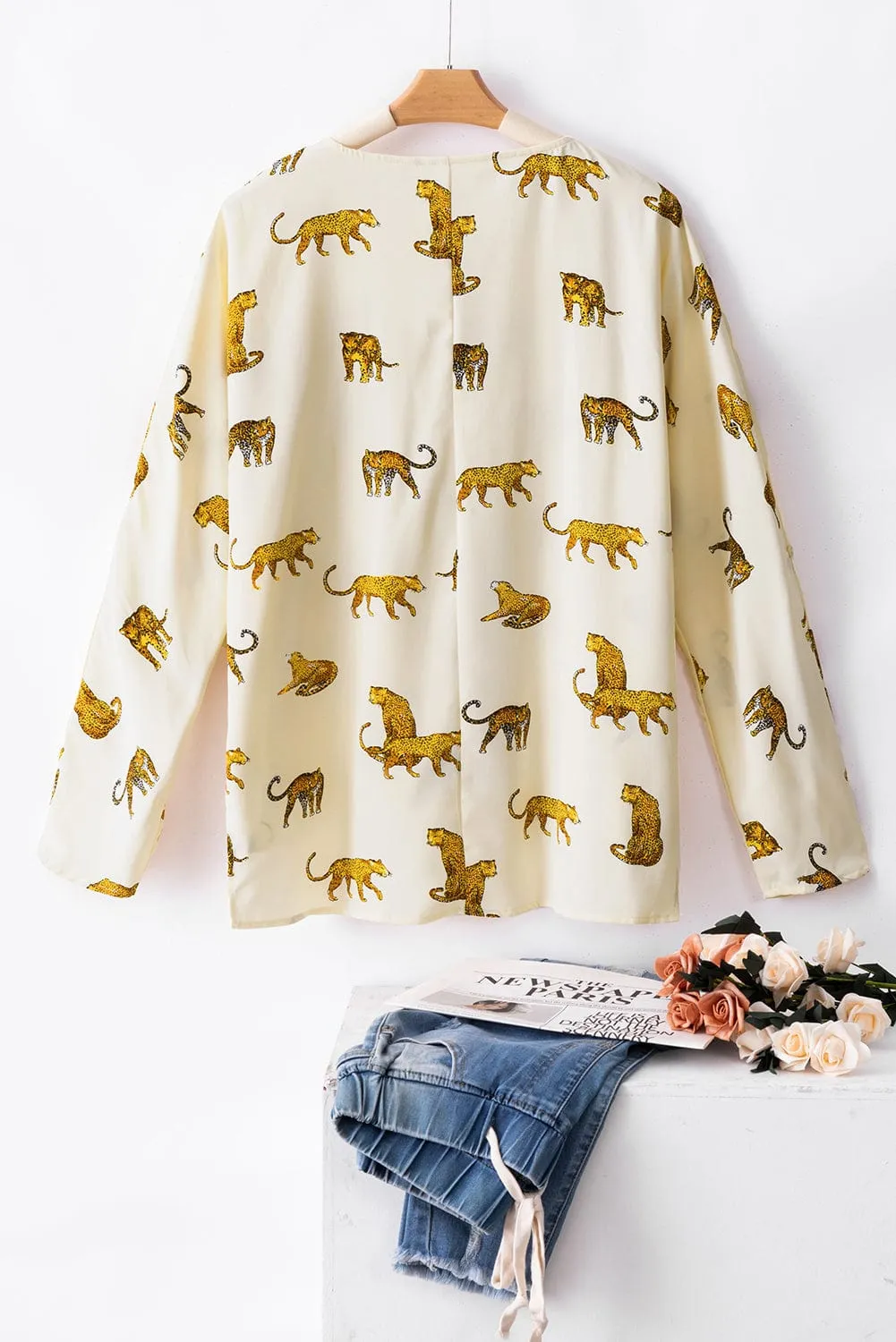 Casual Leopard Print Top
