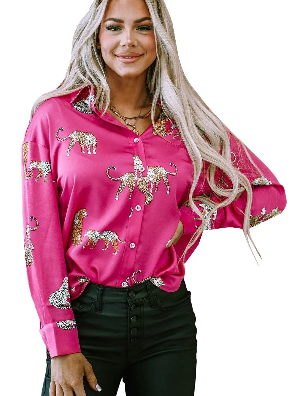 Casual Leopard Print Top