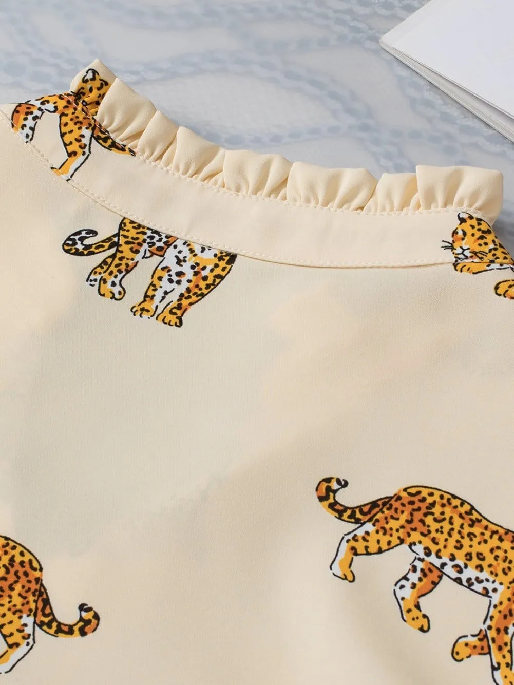 Casual Leopard Print Top