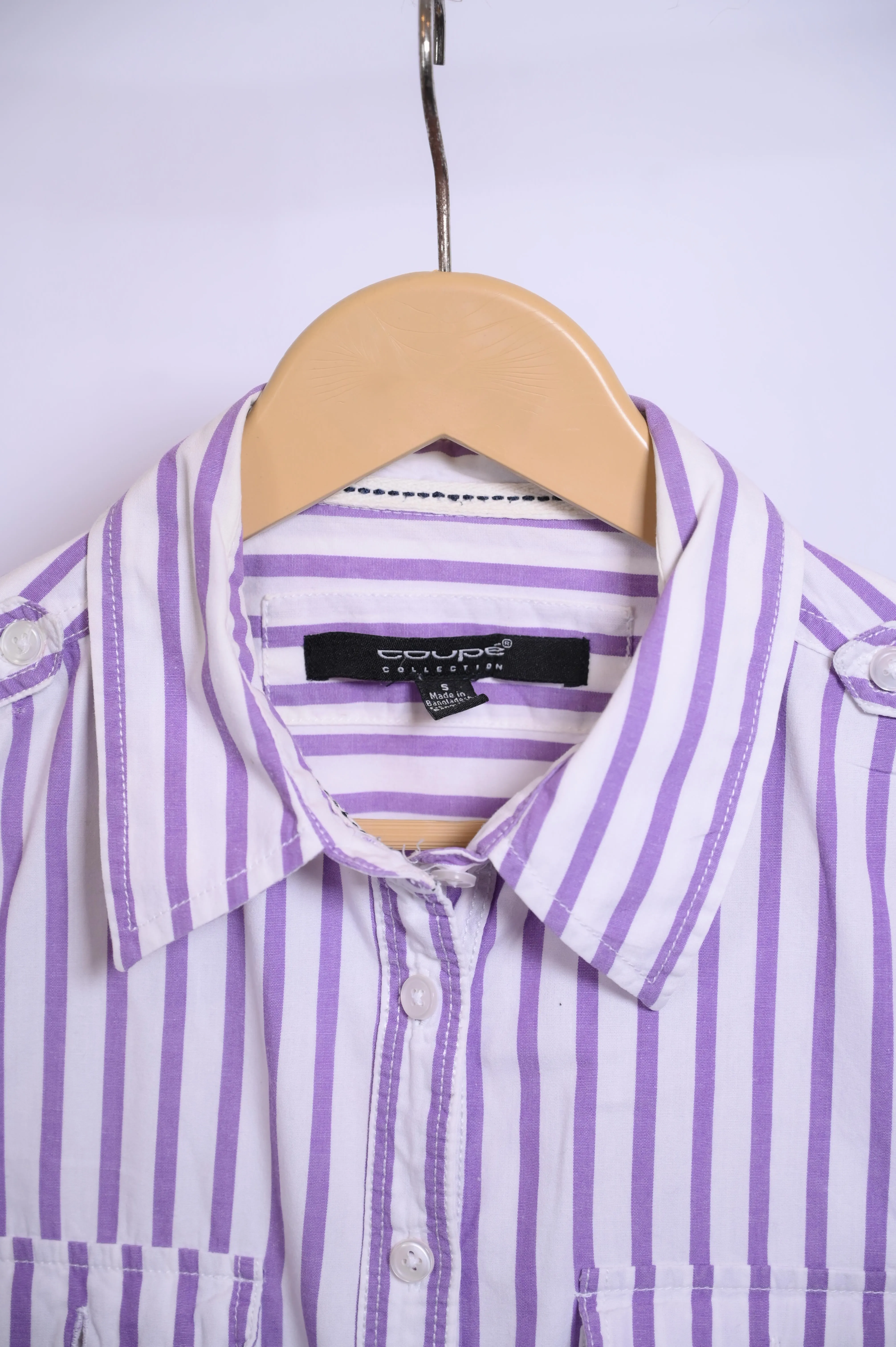 Coups Collection Purple Striped Blouse - Small