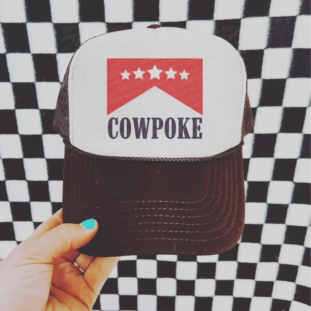 Cowpoke Trucker Hat, Trendy Trucker Hat, Boho Trucker Hat, Boho Western Hat, Country Chic