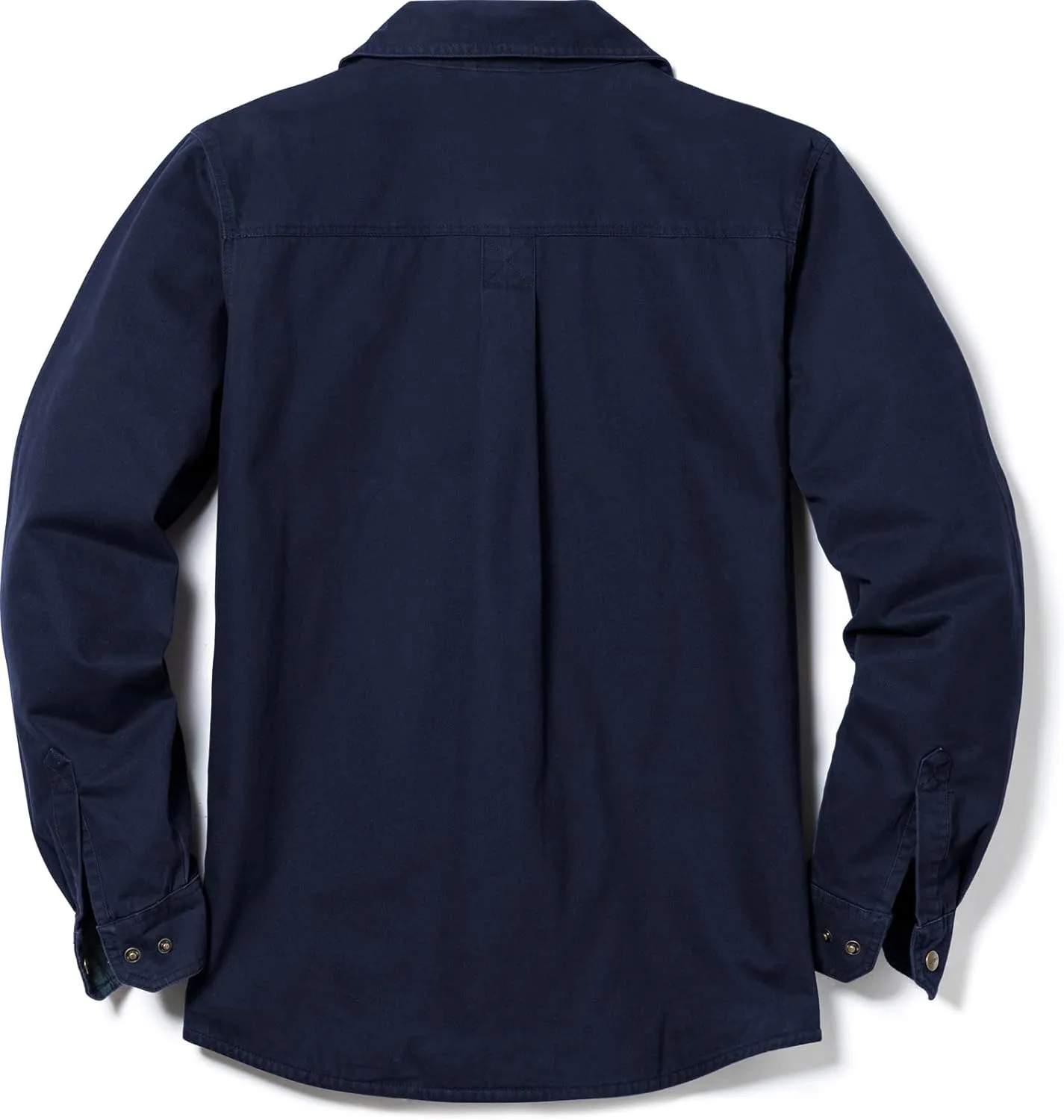 CQR Men's Twill All Cotton Flannel Lined Shirt Jacket, Soft Brushed Outdoor Shirt Jacket