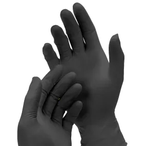 Dark Light Nitrile Exam, Powder Free Gloves, Black, 9 mil