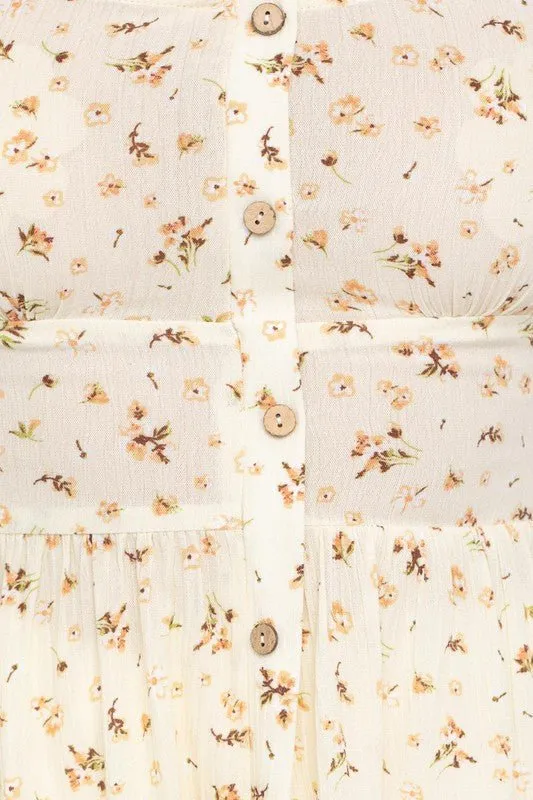 Darling Floral Babydoll Style Blouse