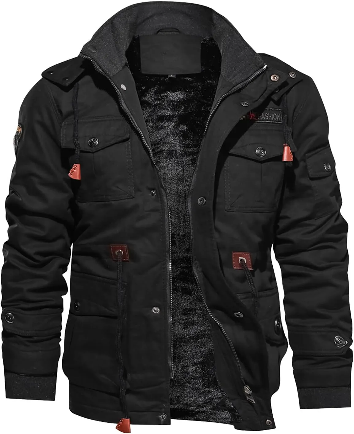 DuDubaby Men Casual Winter Warm Top Blouse Thickening Coat Outwear Top Blouse Jacket