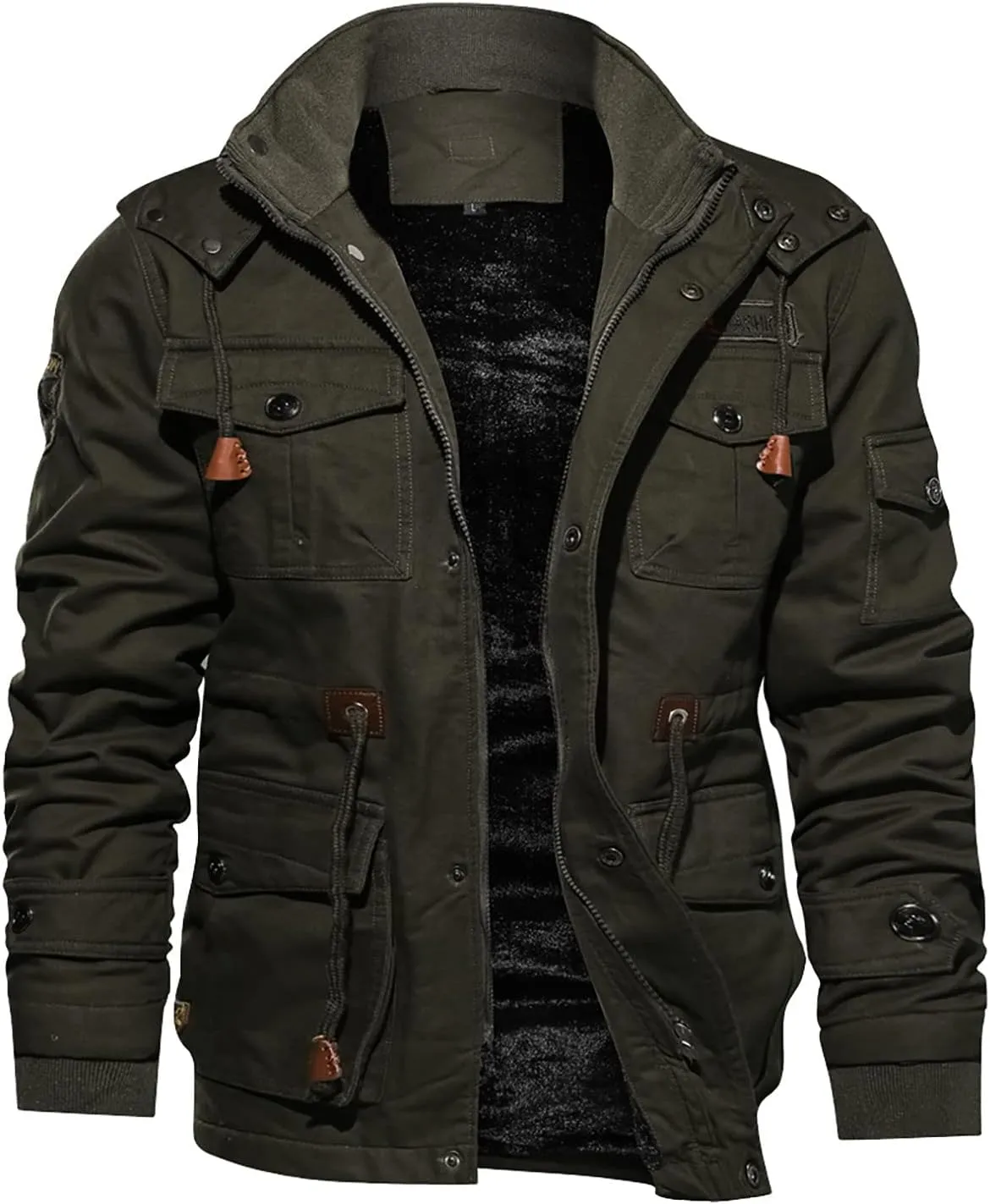 DuDubaby Men Casual Winter Warm Top Blouse Thickening Coat Outwear Top Blouse Jacket