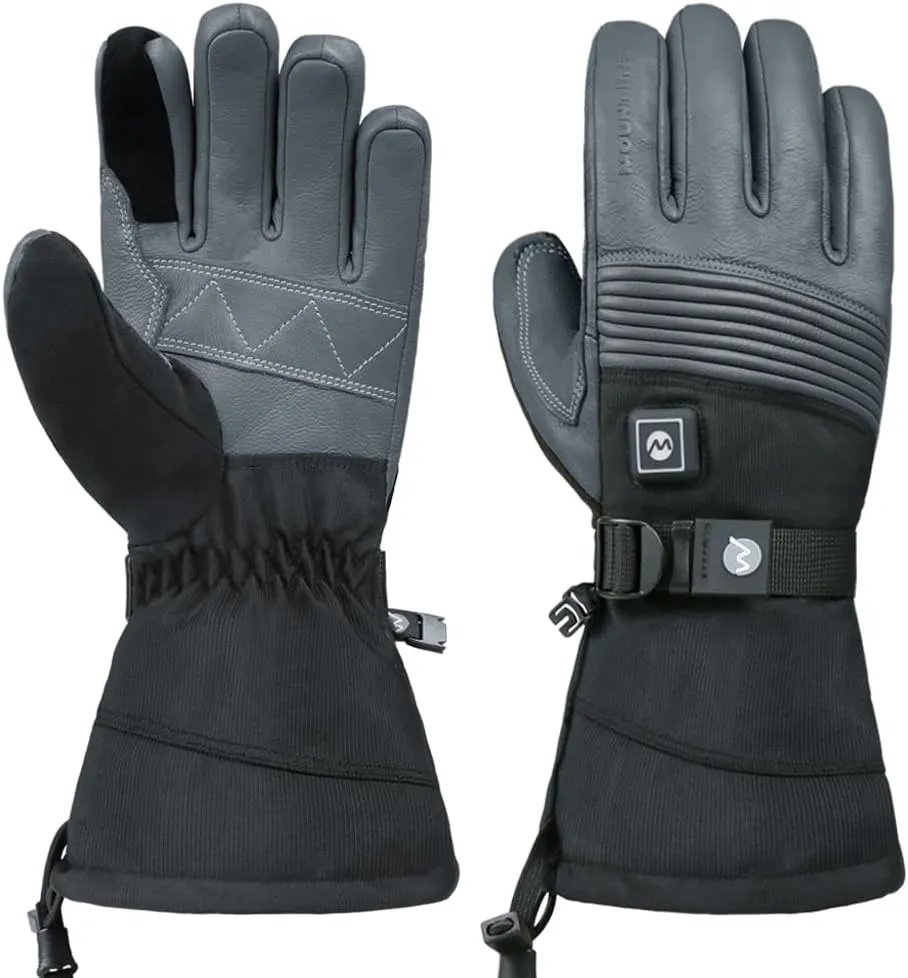 Explorer 4 Unisex Battery Heated Gloves Waterproof Touch Screen Skiing Snowboarding Hiking Gloves for Men Women