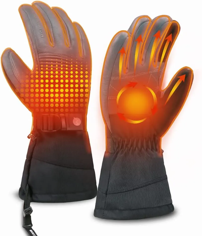Explorer 4 Unisex Battery Heated Gloves Waterproof Touch Screen Skiing Snowboarding Hiking Gloves for Men Women