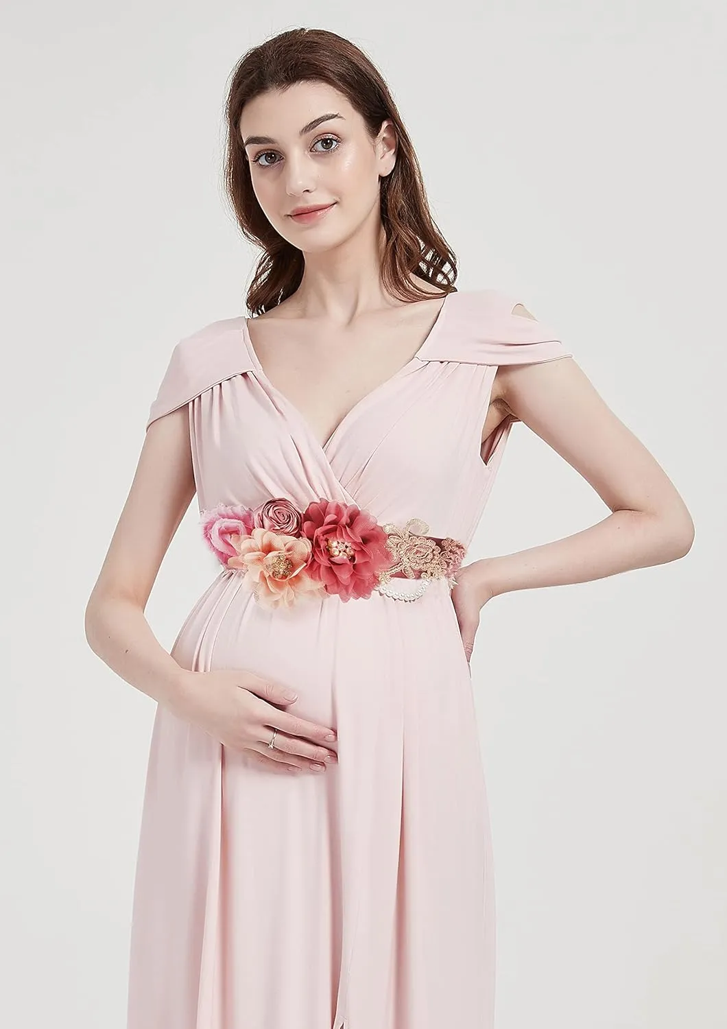 FANFAN Maternity Belt for Pregnant Wedding - Bridal Sash Belt Y01