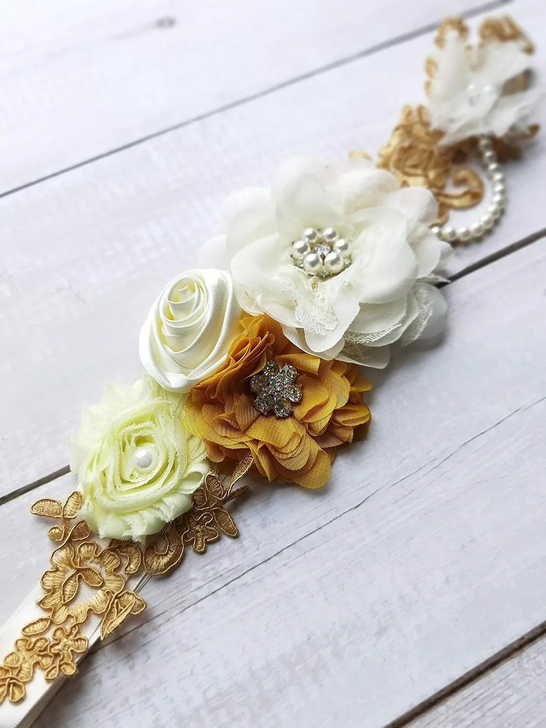 FANFAN Maternity Belt for Pregnant Wedding - Bridal Sash Belt Y01