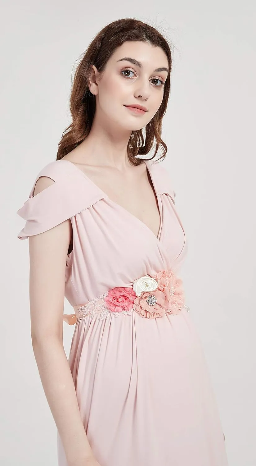 FANFAN Maternity Belt for Pregnant Wedding - Bridal Sash Belt Y01