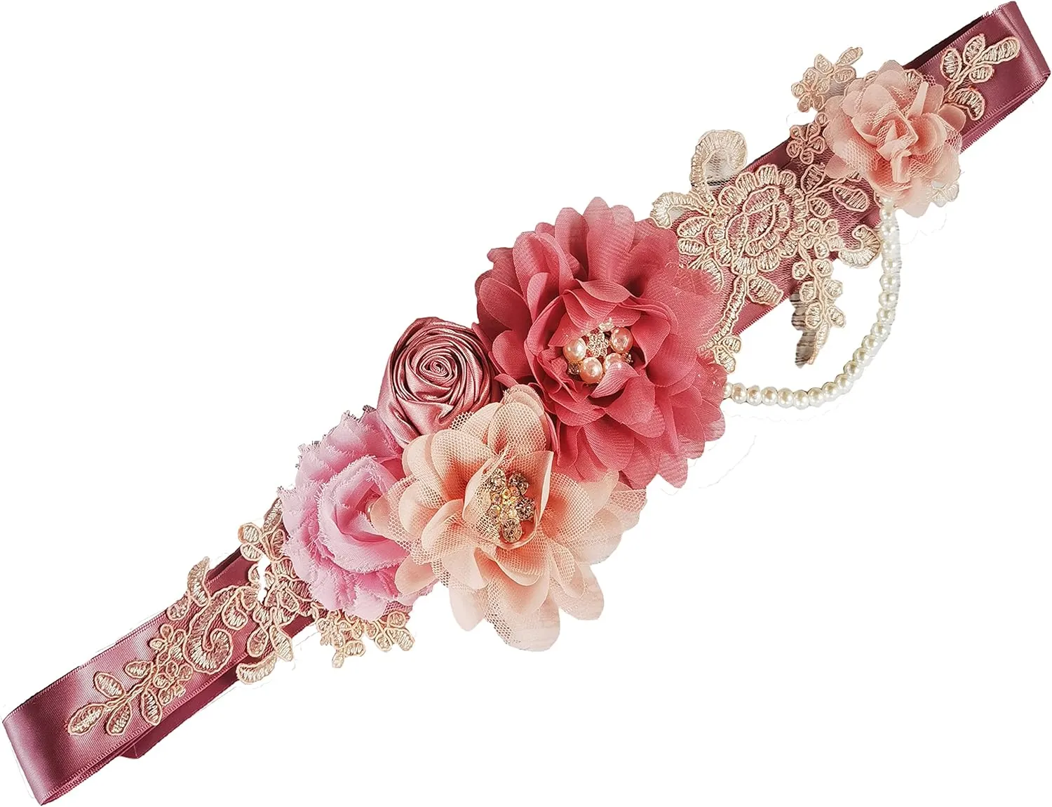FANFAN Maternity Belt for Pregnant Wedding - Bridal Sash Belt Y01