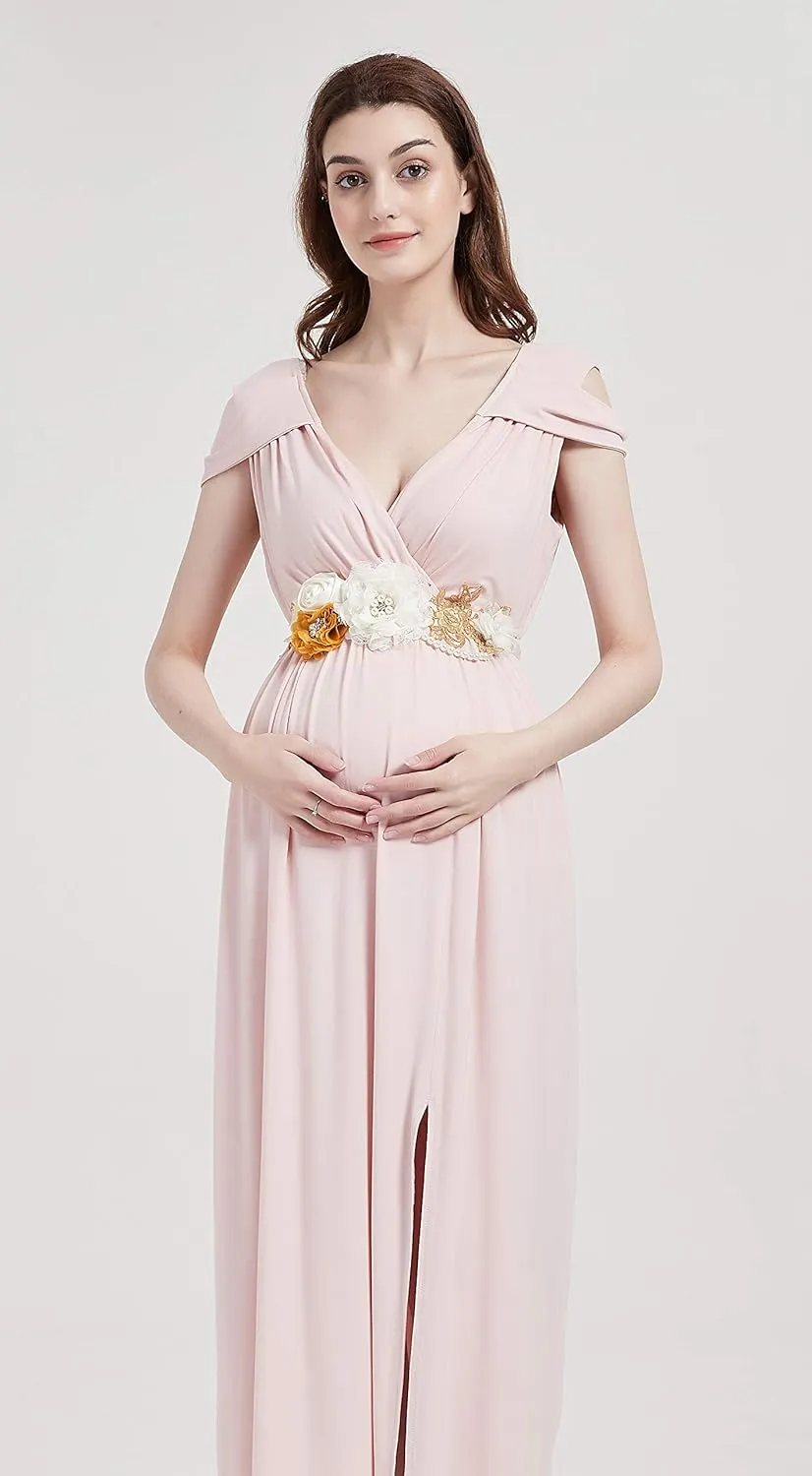 FANFAN Maternity Belt for Pregnant Wedding - Bridal Sash Belt Y01