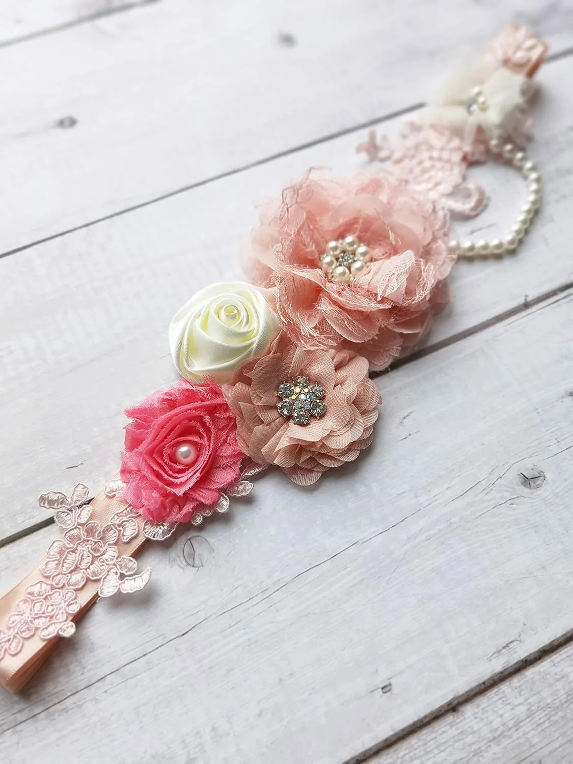 FANFAN Maternity Belt for Pregnant Wedding - Bridal Sash Belt Y01