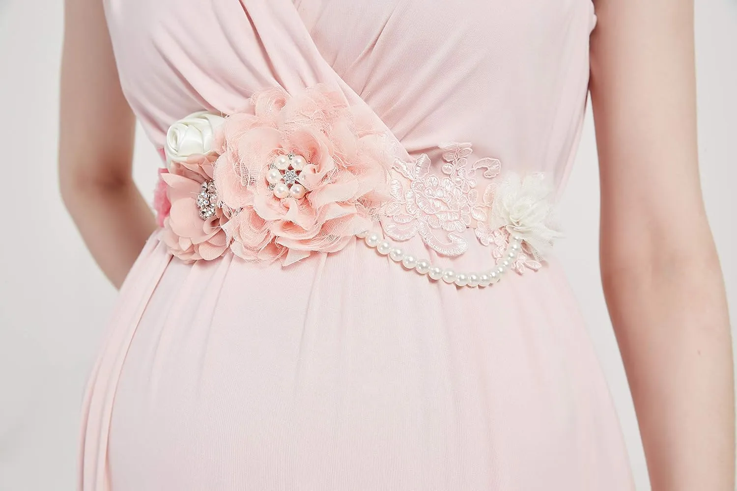 FANFAN Maternity Belt for Pregnant Wedding - Bridal Sash Belt Y01