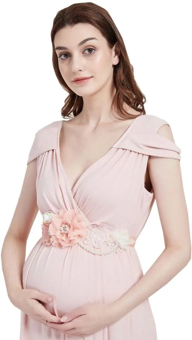 FANFAN Maternity Belt for Pregnant Wedding - Bridal Sash Belt Y01