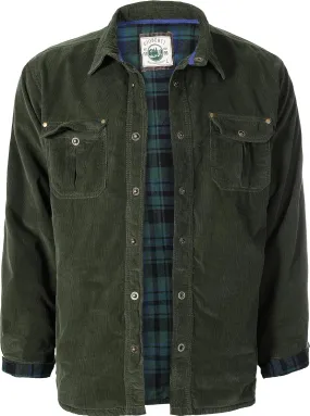 Gioberti Men's 100% Cotton Extremely Soft Corduroy Shirt Jacket with Flannel Lining