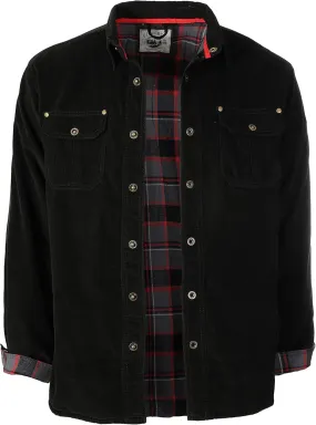 Gioberti Men's 100% Cotton Extremely Soft Corduroy Shirt Jacket with Flannel Lining