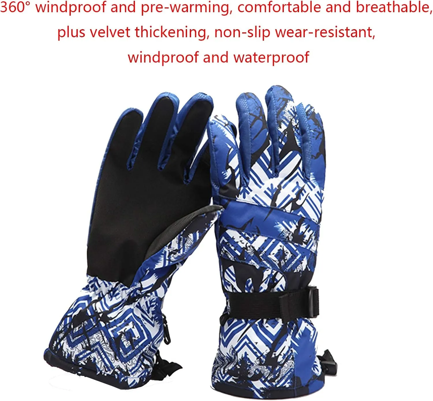 Gloves Winter Gloves Touch Screen,Light Rainproof Windproof Warm Non-Slip for Cycling Running Hiking (Size : XL)