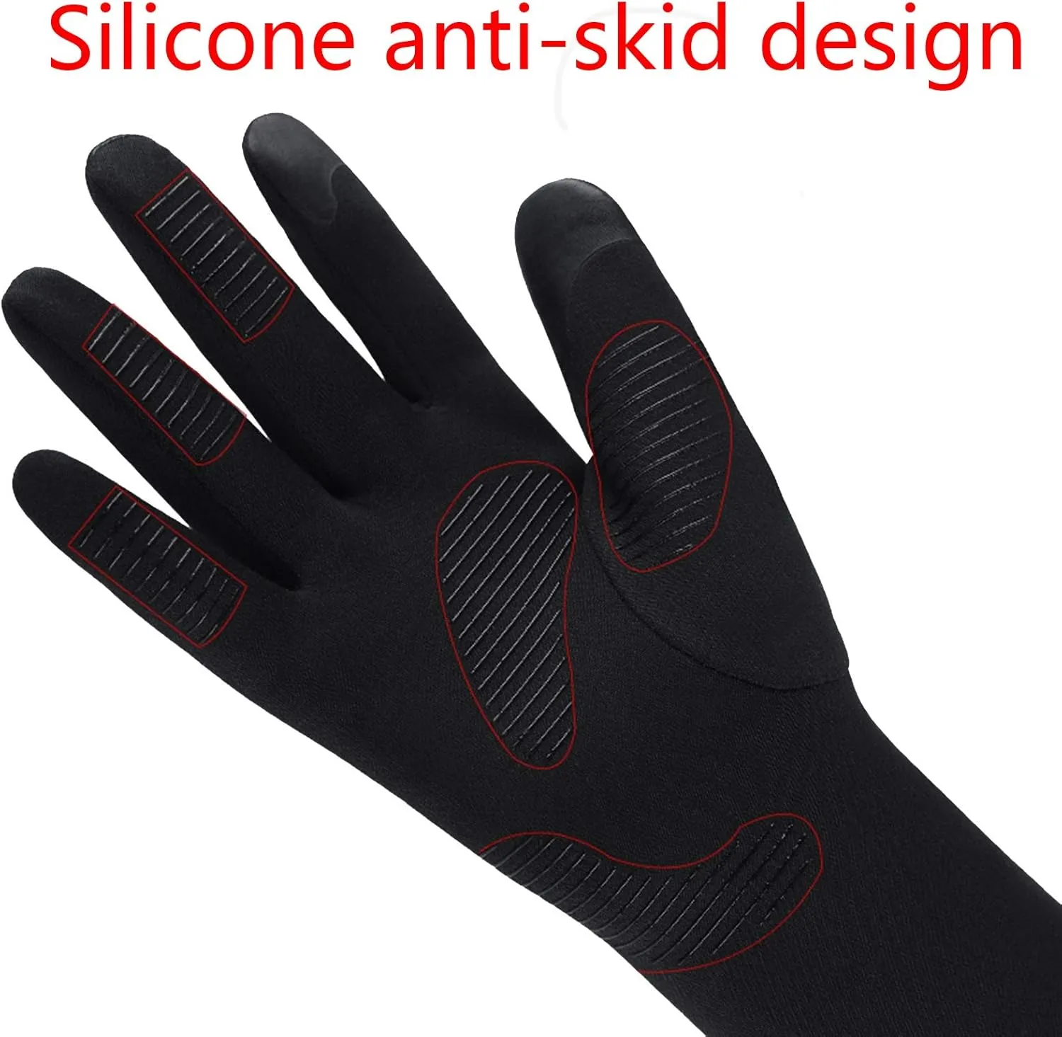Gloves Winter Touch Screen Running Gloves, Thin Warm Gloves, Cycling Gloves, Non-Slip Driving Gloves, Ski Lining Gloves (Color : M)