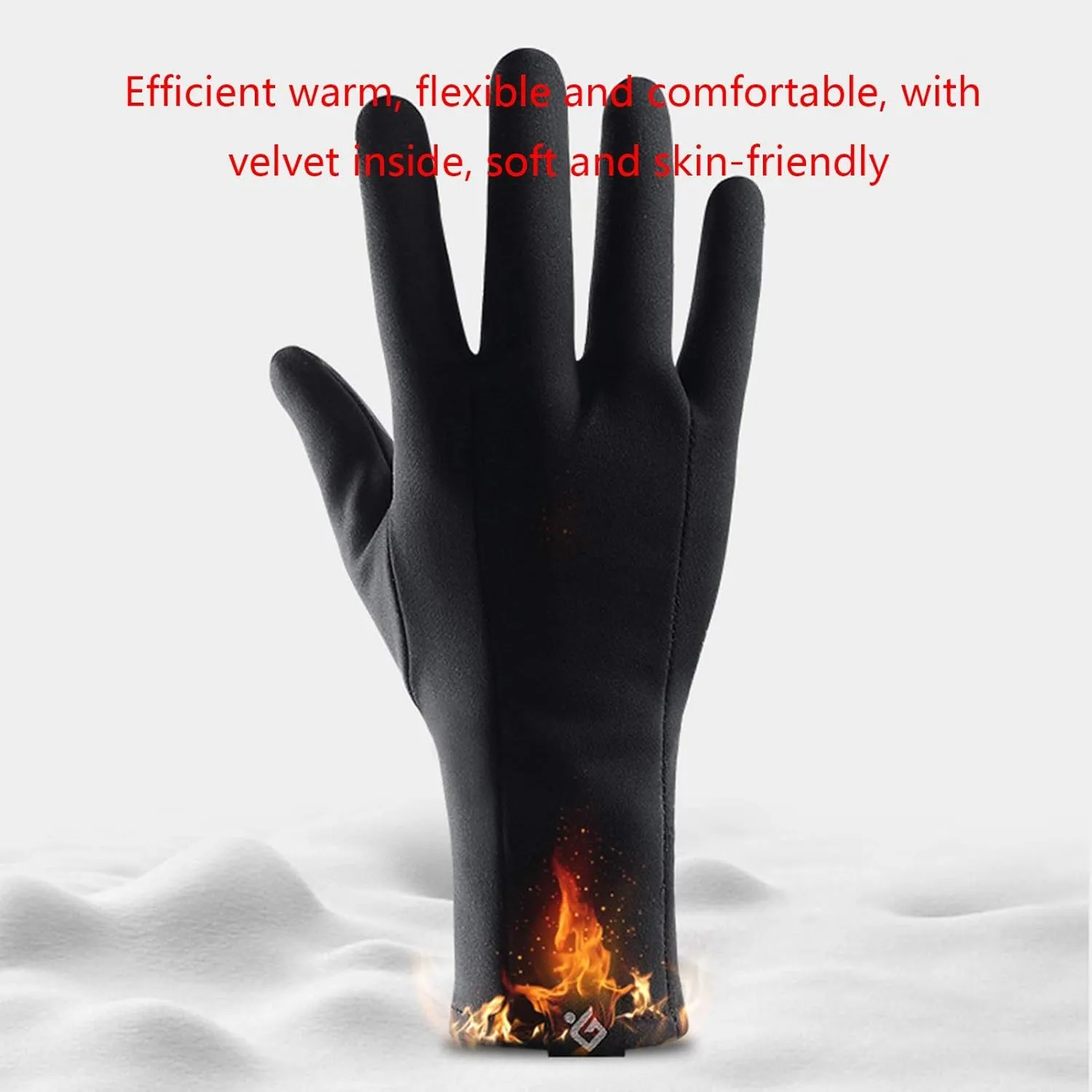 Gloves Winter Touch Screen Running Gloves, Thin Warm Gloves, Cycling Gloves, Non-Slip Driving Gloves, Ski Lining Gloves (Color : M)