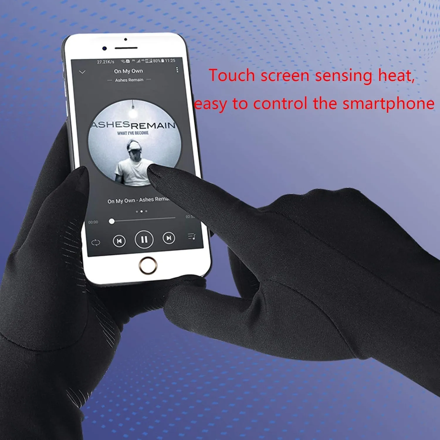 Gloves Winter Touch Screen Running Gloves, Thin Warm Gloves, Cycling Gloves, Non-Slip Driving Gloves, Ski Lining Gloves (Color : M)