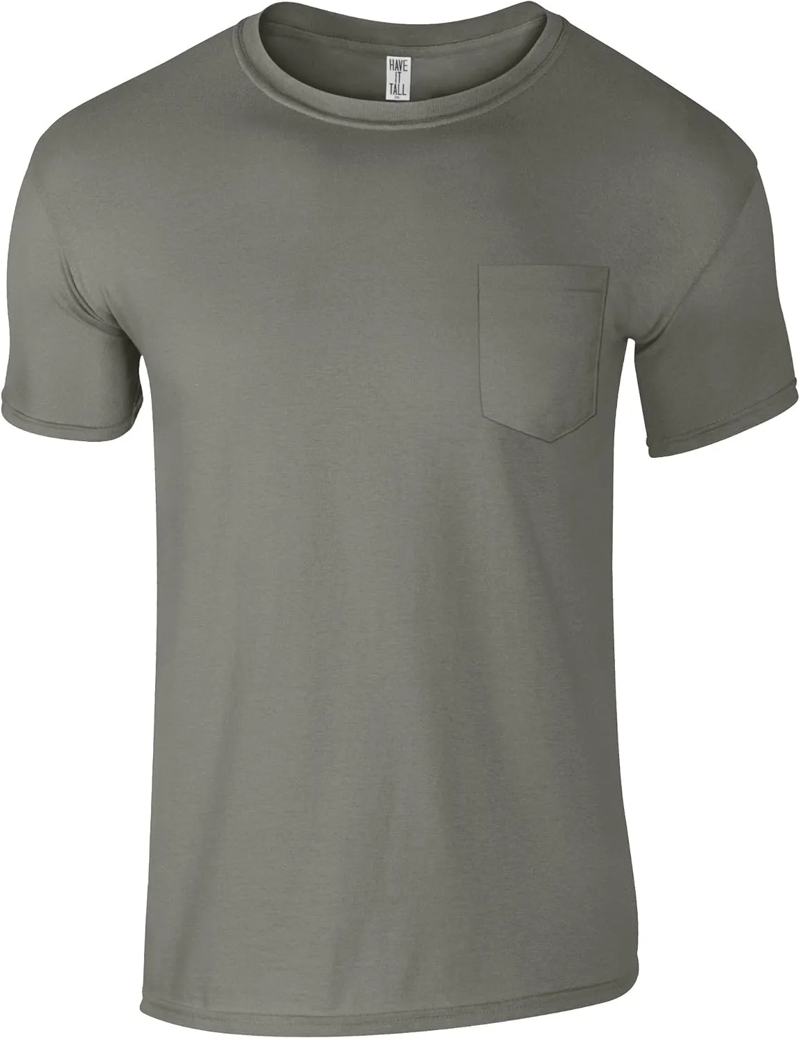 Have It Tall Men's Tall Pocket T Shirt Soft Blend Fabric