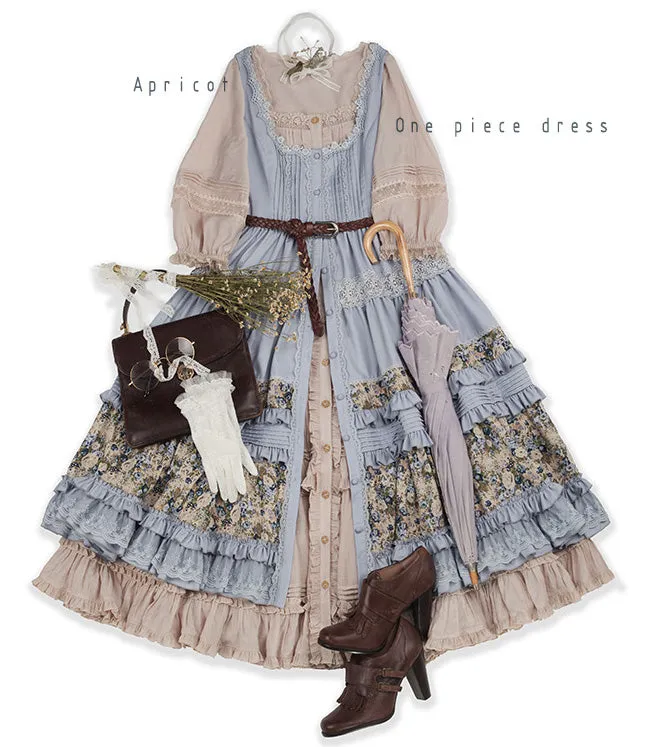JS Lolita~Jenny and Mentha Tea~Elegant Lolita Square Neckline OP Dress
