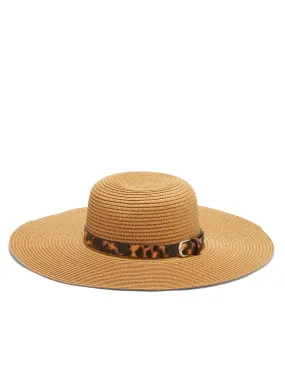 Justin Taylor Leopard-Band Straw Hat - Brands We Love