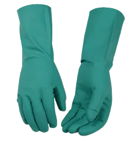Kinco 2399W 13" Women's Green Textured Nitrile Gauntlet Gloves (One Dozen)