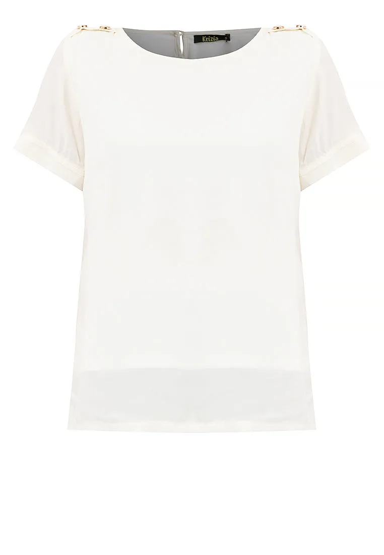 Krizia Embellished Shirt Blouse Top